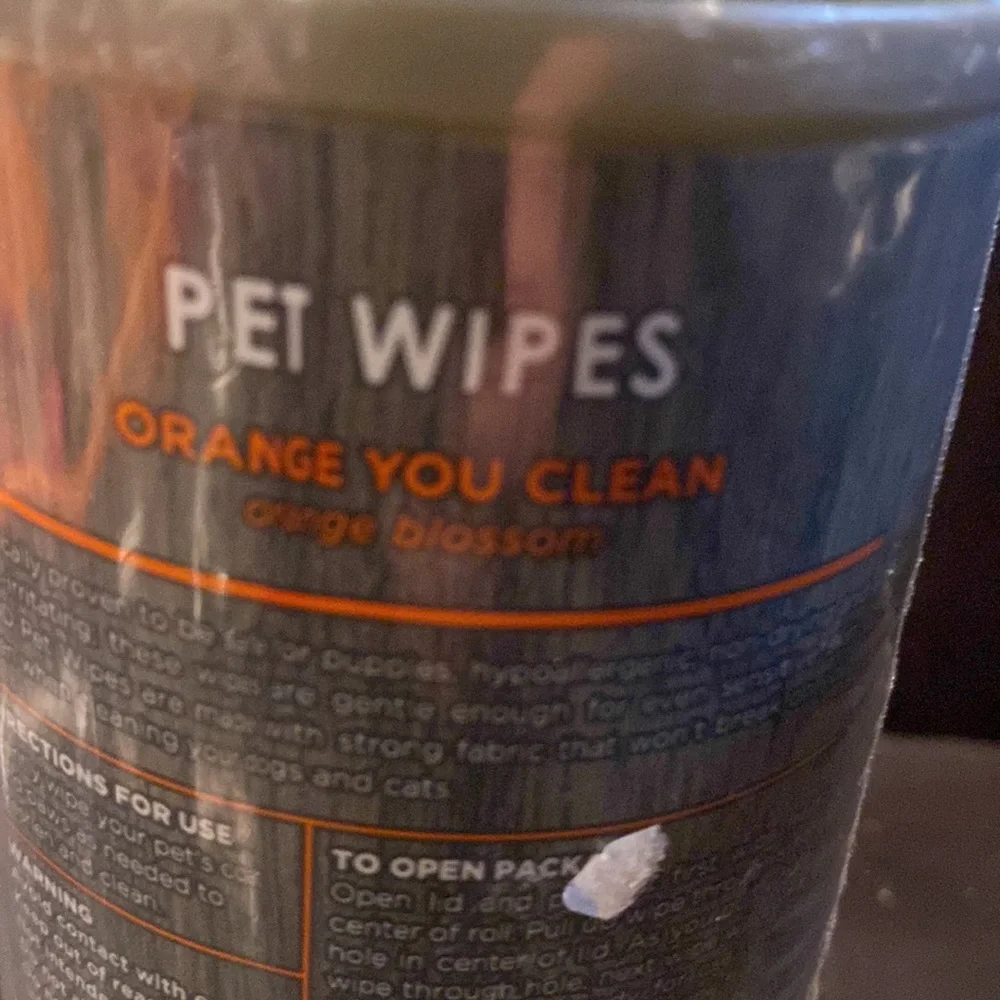 NWT mod Pet Wipes Orange Blossom Hypoallergenic, Paraben Free, Alcohol Free